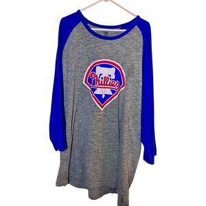 Men's Philadelphia Phillies Rhys Hoskins 3/4-Sleeve Raglan T-Shirt Sz 3XLT